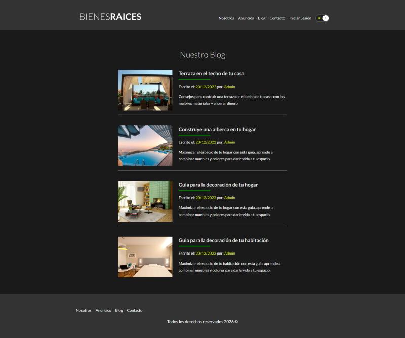 Blog inmobiliario con artículos sobre viviendas y decoración